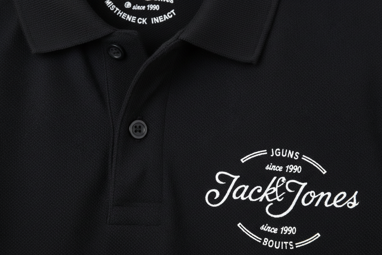 Black Signature Logo Polo Shirt