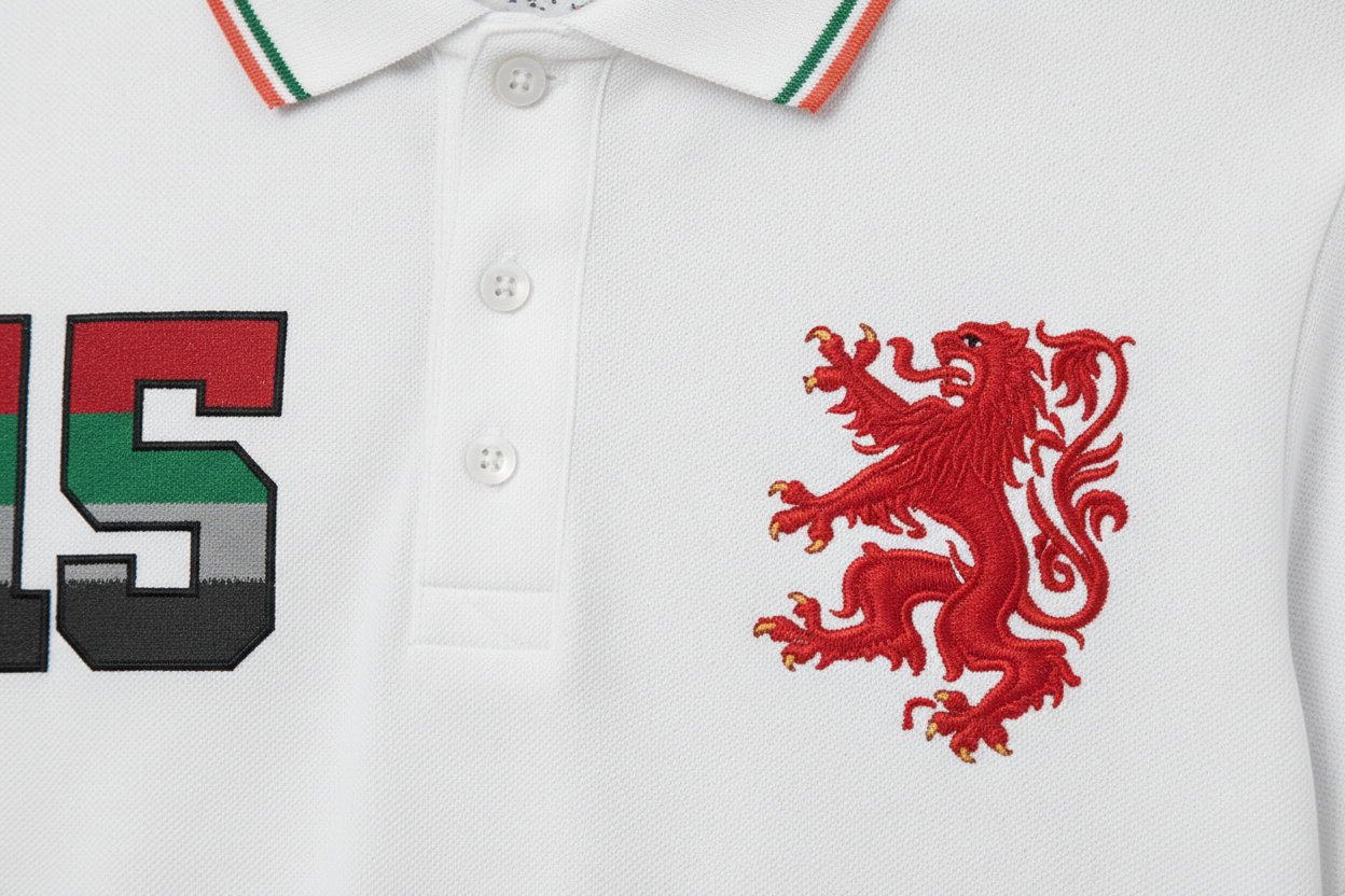 White Lion No.15 Polo Shirt – Tricolor Edition