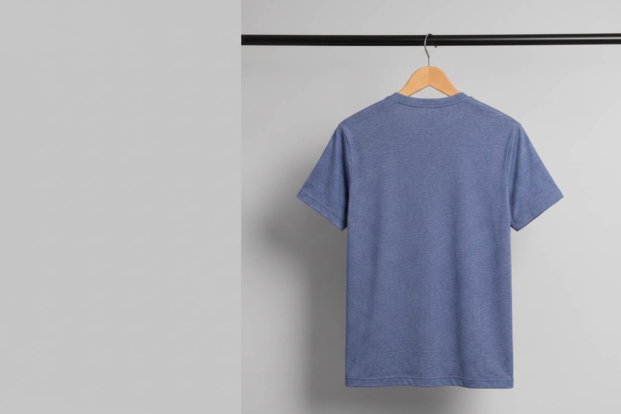 Classic Steel Blue V-Neck T-Shirt