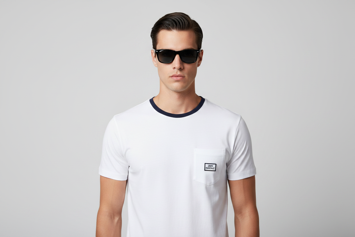 Jean Pascale Classic Pocket T-Shirt – White | 100% Cotton