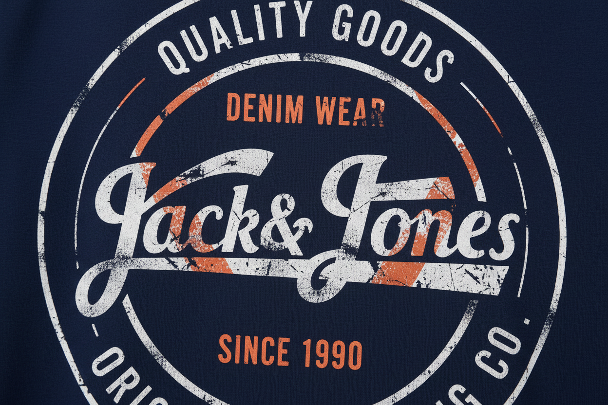 Jack & Jones Originals Vintage Circle Graphic T-Shirt – Navy Blue
