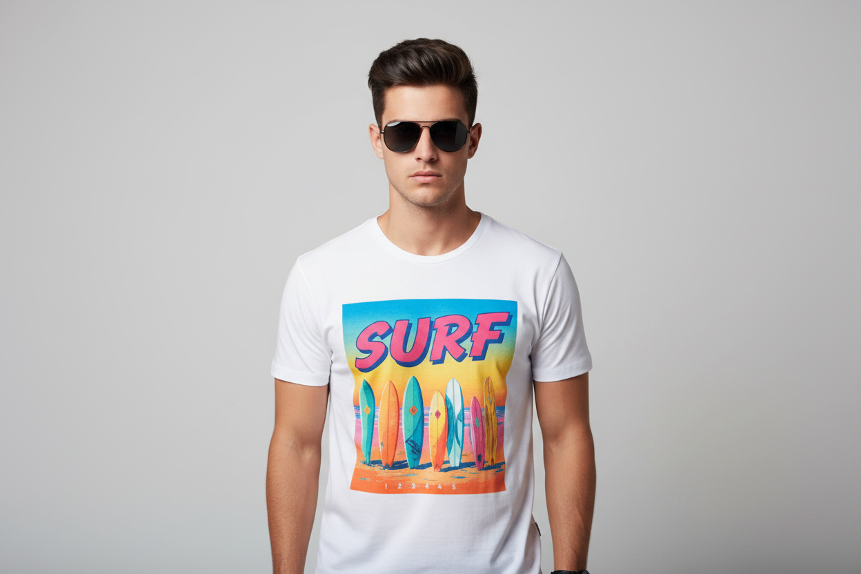 Jack & Jones Originals Surf Graphic T-Shirt – White
