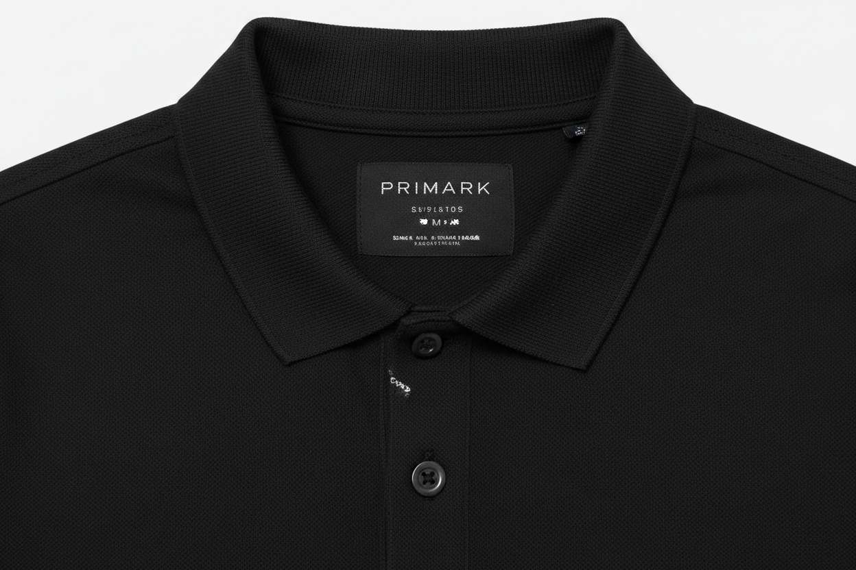 Primark Essential Plain Polo Shirt – Black