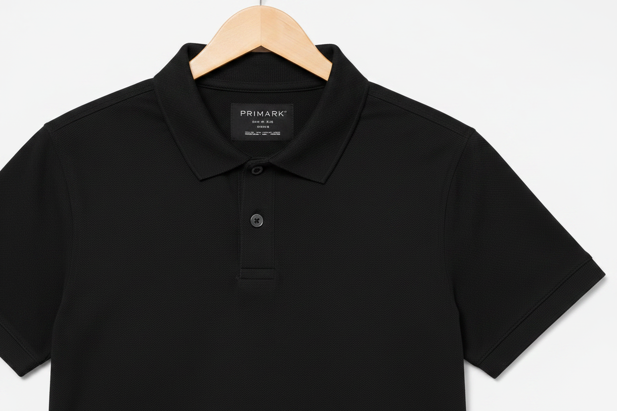 Primark Essential Plain Polo Shirt – Black