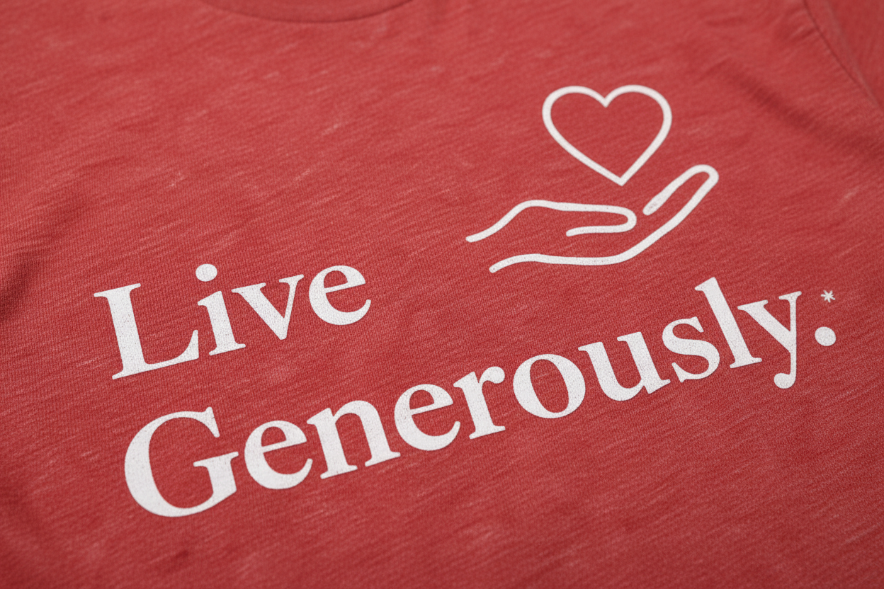 Red Live Generously Detail