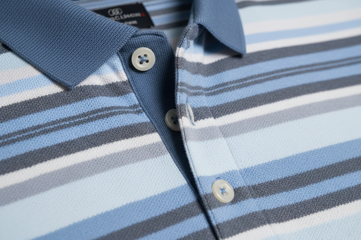Blue Striped Polo Shirt – Classic Casual Edition