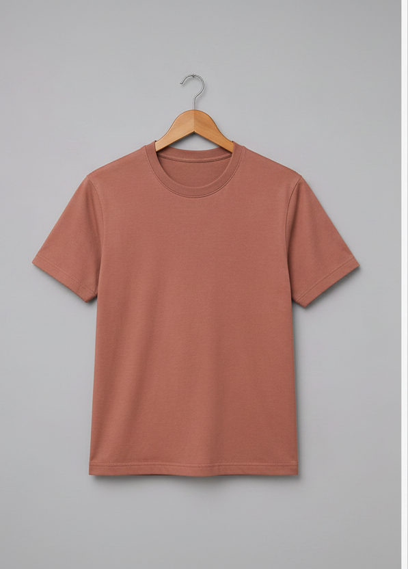 Dunnes Stores Essential Plain Crew Neck T-Shirt – Terracotta