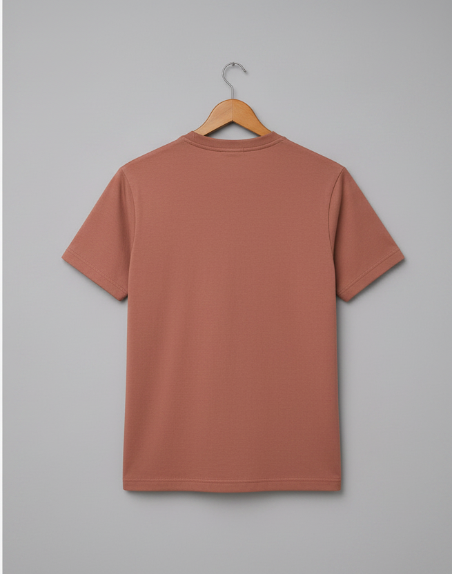 Dunnes Stores Essential Plain Crew Neck T-Shirt – Terracotta